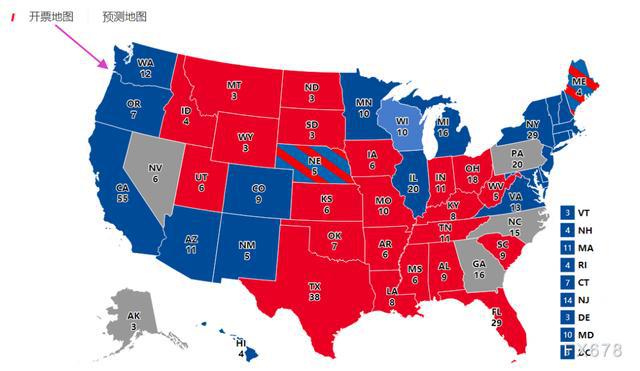 最新美國大選地圖解讀，選舉態(tài)勢(shì)與未來走向分析