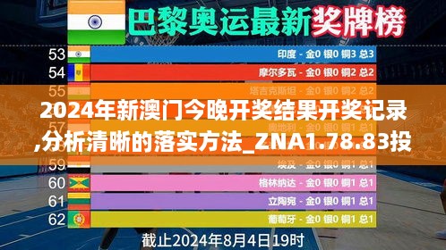 2024年新澳門今晚開獎(jiǎng)結(jié)果開獎(jiǎng)記錄,分析清晰的落實(shí)方法_ZNA1.78.83投資版