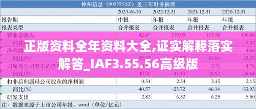 正版資料全年資料大全,證實解釋落實解答_IAF3.55.56高級版