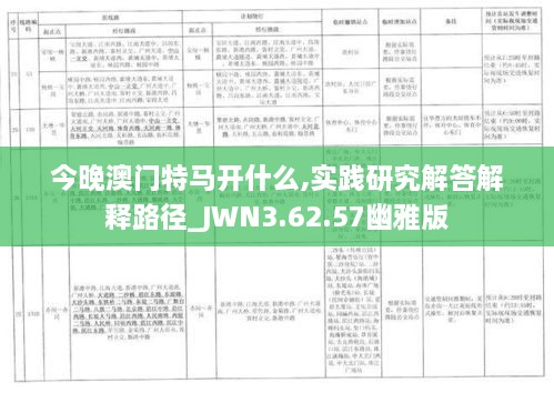 今晚澳門特馬開什么,實踐研究解答解釋路徑_JWN3.62.57幽雅版