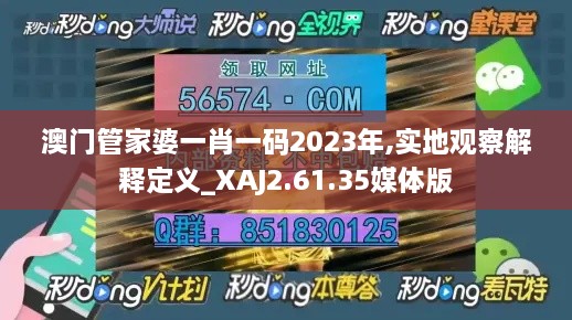 澳門管家婆一肖一碼2023年,實(shí)地觀察解釋定義_XAJ2.61.35媒體版