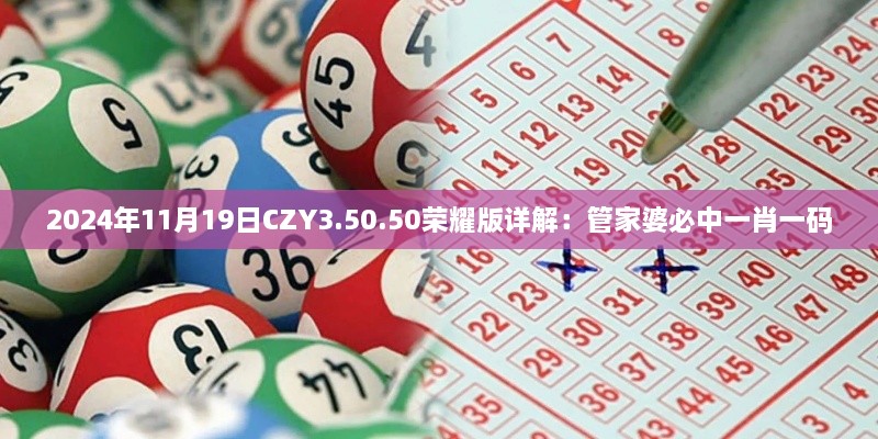 2024年11月19日CZY3.50.50榮耀版詳解：管家婆必中一肖一碼