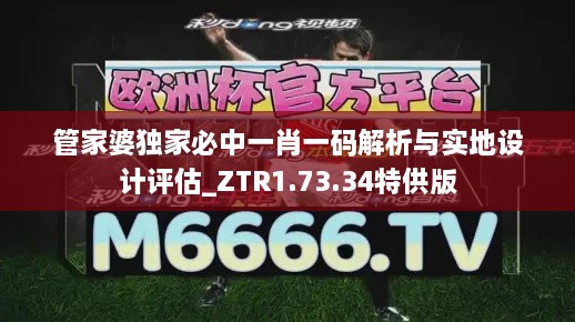 管家婆獨家必中一肖一碼解析與實地設(shè)計評估_ZTR1.73.34特供版