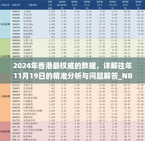 2024年香港最權(quán)威的數(shù)據(jù)，詳解往年11月19日的精準(zhǔn)分析與問(wèn)題解答_NBM3.34.67私人版