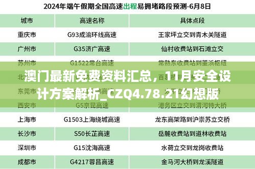 澳門最新免費(fèi)資料匯總，11月安全設(shè)計(jì)方案解析_CZQ4.78.21幻想版