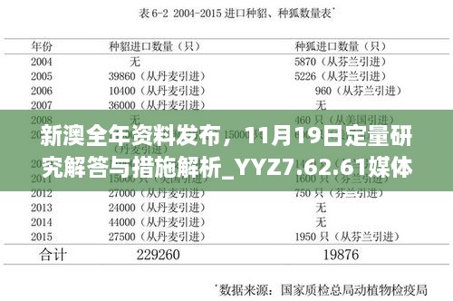 新澳全年資料發(fā)布，11月19日定量研究解答與措施解析_YYZ7.62.61媒體版