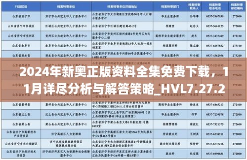 2024年新奧正版資料全集免費下載，11月詳盡分析與解答策略_HVL7.27.27競技版