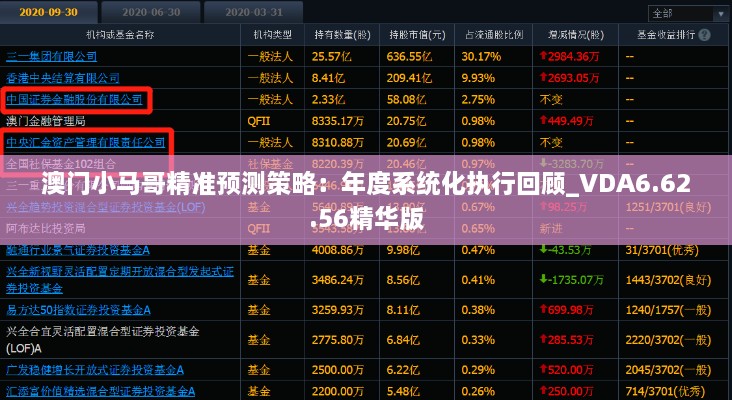 澳門小馬哥精準(zhǔn)預(yù)測(cè)策略：年度系統(tǒng)化執(zhí)行回顧_VDA6.62.56精華版