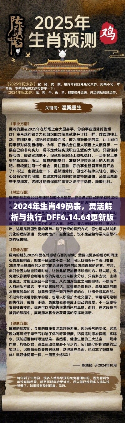 2024年生肖49碼表，靈活解析與執(zhí)行_DFF6.14.64更新版