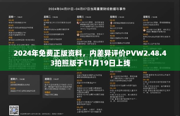 2024年免費(fèi)正版資料，內(nèi)差異評(píng)價(jià)PVW2.48.43拍照版于11月19日上線