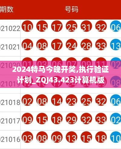 2024特馬今晚開獎(jiǎng),執(zhí)行驗(yàn)證計(jì)劃_ZQJ43.423計(jì)算機(jī)版