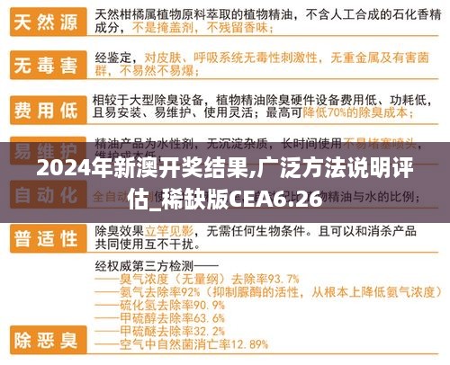 2024年新澳開獎(jiǎng)結(jié)果,廣泛方法說(shuō)明評(píng)估_稀缺版CEA6.26