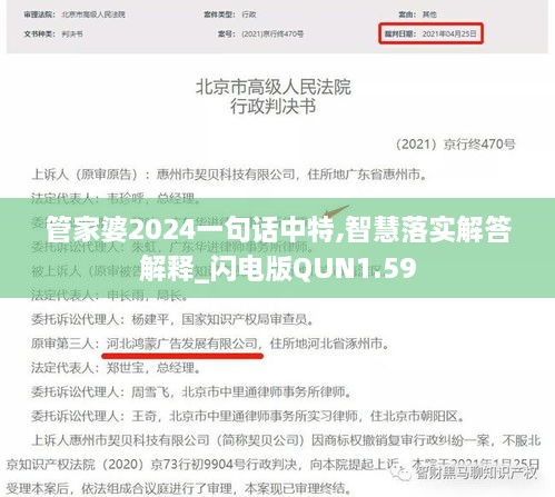 管家婆2024一句話中特,智慧落實解答解釋_閃電版QUN1.59