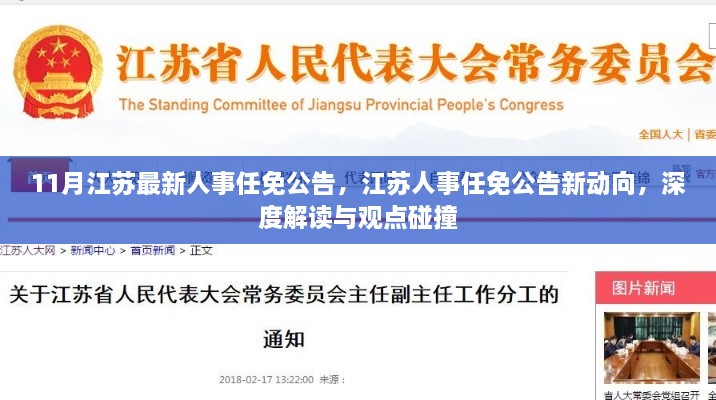 江蘇人事任免公告深度解讀與觀點碰撞，最新動向及人事調整分析