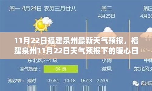 福建泉州11月22日天氣預報下的暖心日常概況