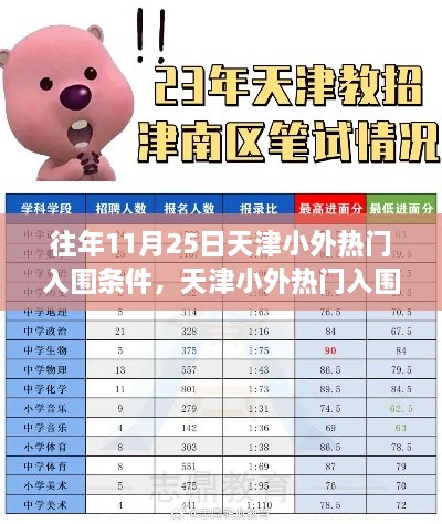 天津小外熱門入圍條件揭秘，歷年11月25日回顧與影響分析