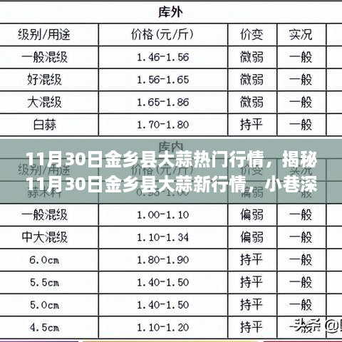 揭秘金鄉(xiāng)縣大蒜最新行情，小巷深處的獨(dú)特風(fēng)味大蒜（11月30日）