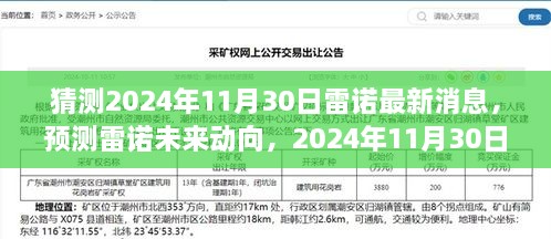 雷諾未來動向預測，2024年11月30日的最新消息展望