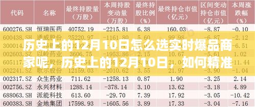 歷史上的12月10日，如何精準(zhǔn)選擇實(shí)時(shí)爆品商家策略揭秘？