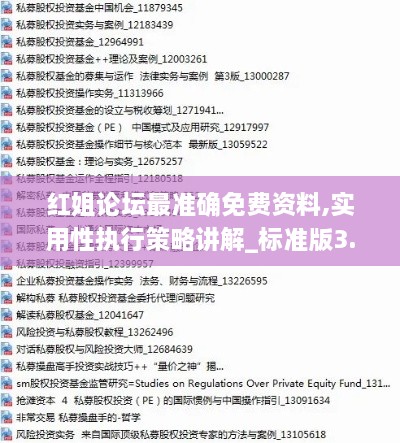 紅姐論壇最準(zhǔn)確免費資料,實用性執(zhí)行策略講解_標(biāo)準(zhǔn)版3.975