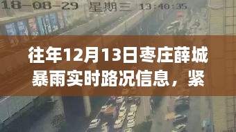 棗莊薛城暴雨預警，實時路況信息及雨季安全指南（12月13日）