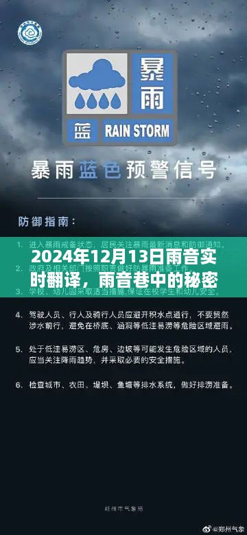 雨音巷的秘密寶藏，實時翻譯小店的傳奇故事（2024年12月13日）