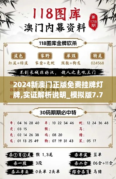 2024新澳門(mén)正版免費(fèi)掛牌燈牌,實(shí)證解析說(shuō)明_模擬版7.792