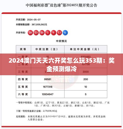 2024澳門天天六開獎怎么玩353期：獎金預測爆冷