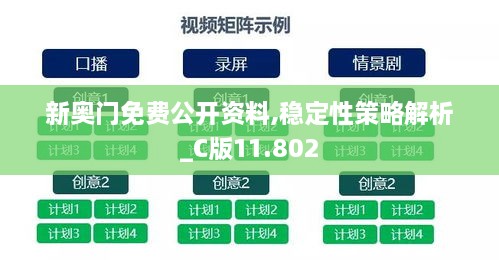 新奧門(mén)免費(fèi)公開(kāi)資料,穩(wěn)定性策略解析_C版11.802