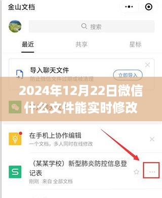 微信實時文件編輯功能，與時俱進的革新之旅，2024年微信實時修改文件功能解析