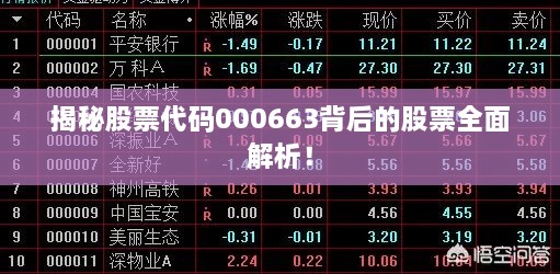 揭秘股票代碼000663背后的股票全面解析！