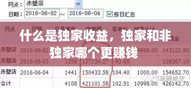 什么是獨(dú)家收益，獨(dú)家和非獨(dú)家哪個(gè)更賺錢 