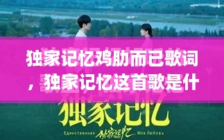 獨家記憶雞肋而已歌詞，獨家記憶這首歌是什么意思 