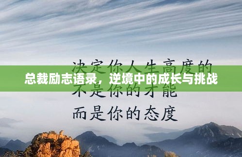 總裁勵(lì)志語錄，逆境中的成長與挑戰(zhàn)