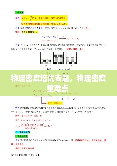 物理密度培優(yōu)專題，物理密度重難點(diǎn) 