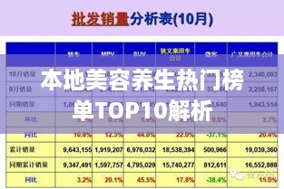 本地美容養(yǎng)生熱門(mén)榜單TOP10解析