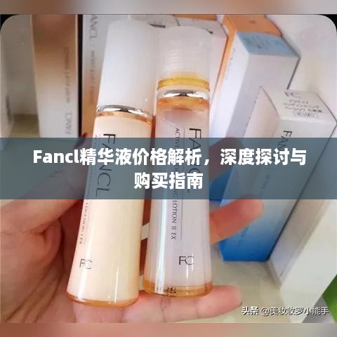 Fancl精華液價格解析，深度探討與購買指南